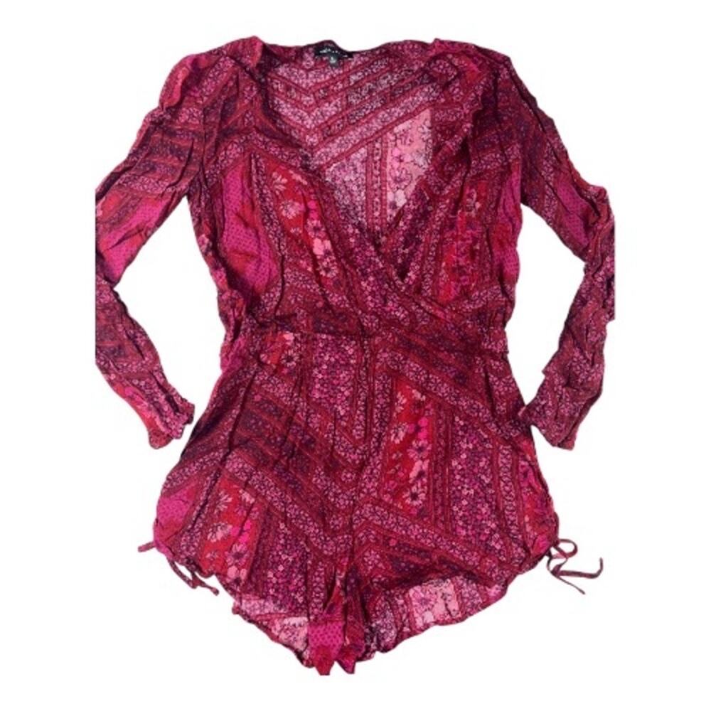 Kendall & Kylie Boho Red Romper Size L